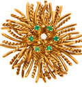 Tiffany & Co Sea Anemone Gold Emerald and Diamond Pendant Brooch