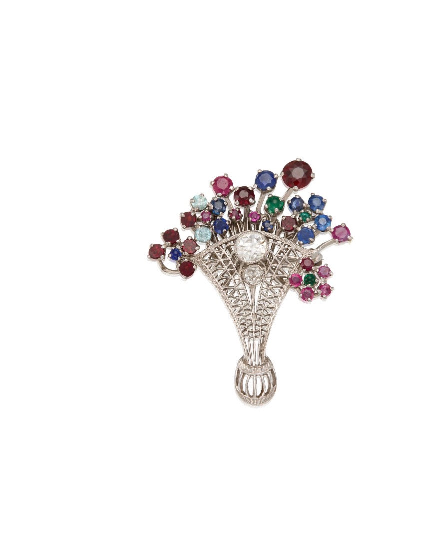 Antique Jardienere Pendant Brooch