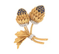Sapphire Thistle Brooch