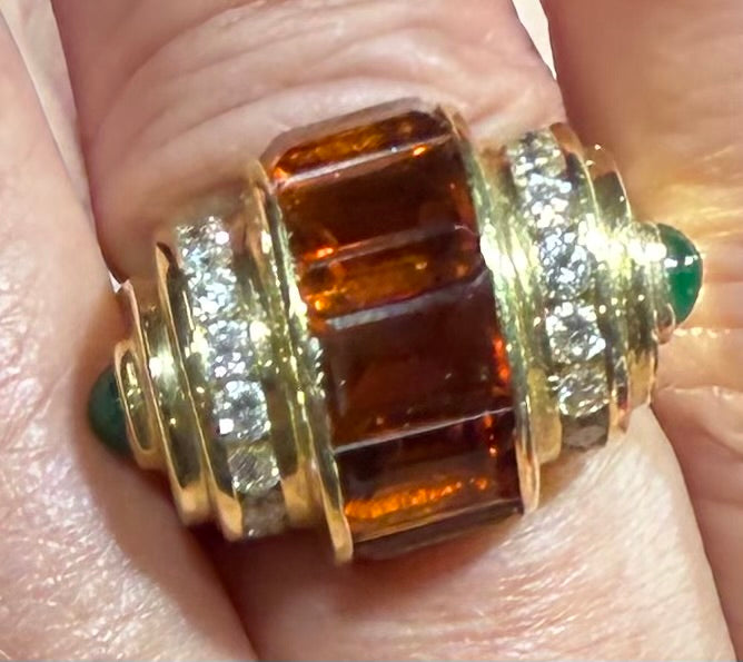 Citrine Dinner Ring by Lagos