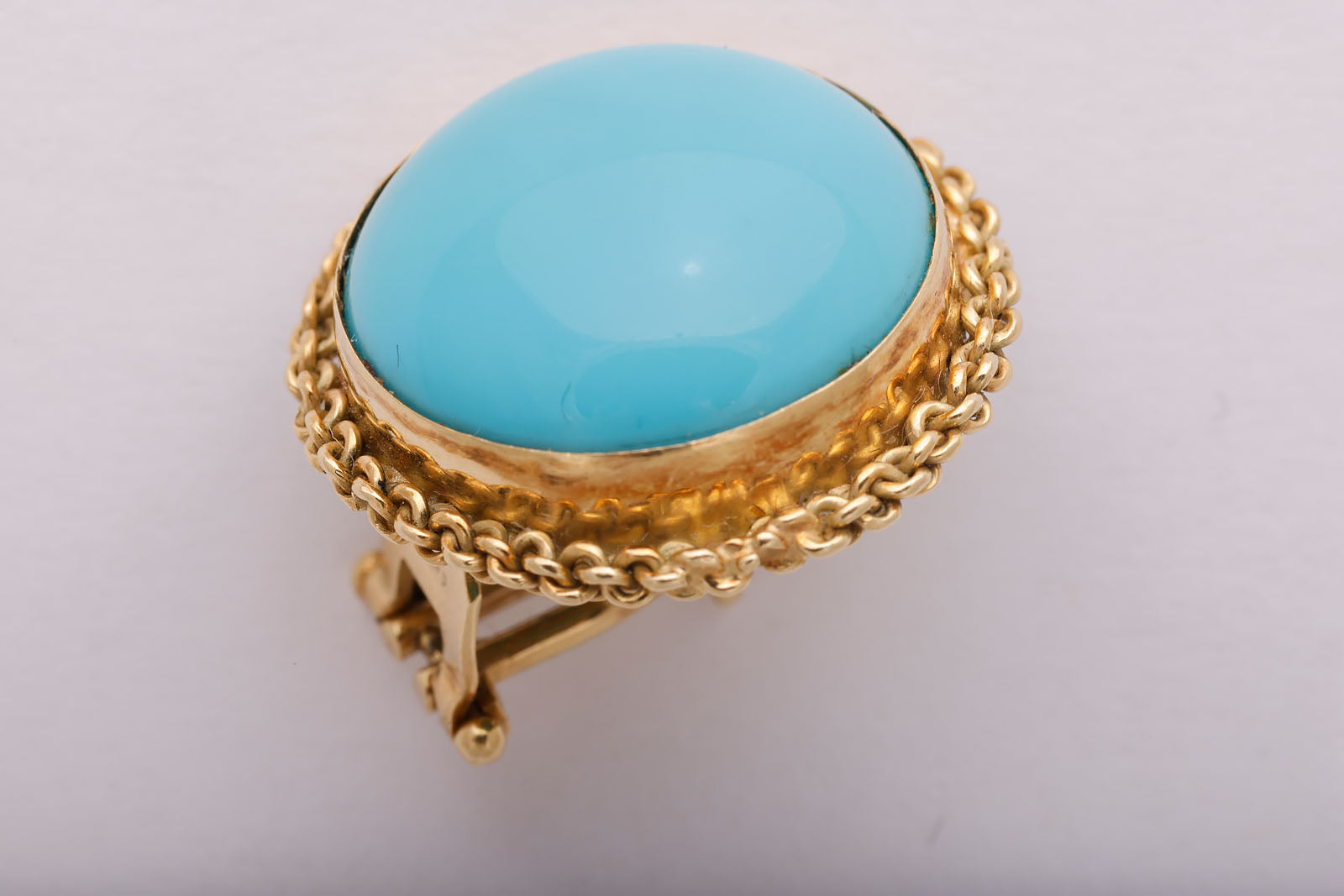 Turquoise and Gold Earrings