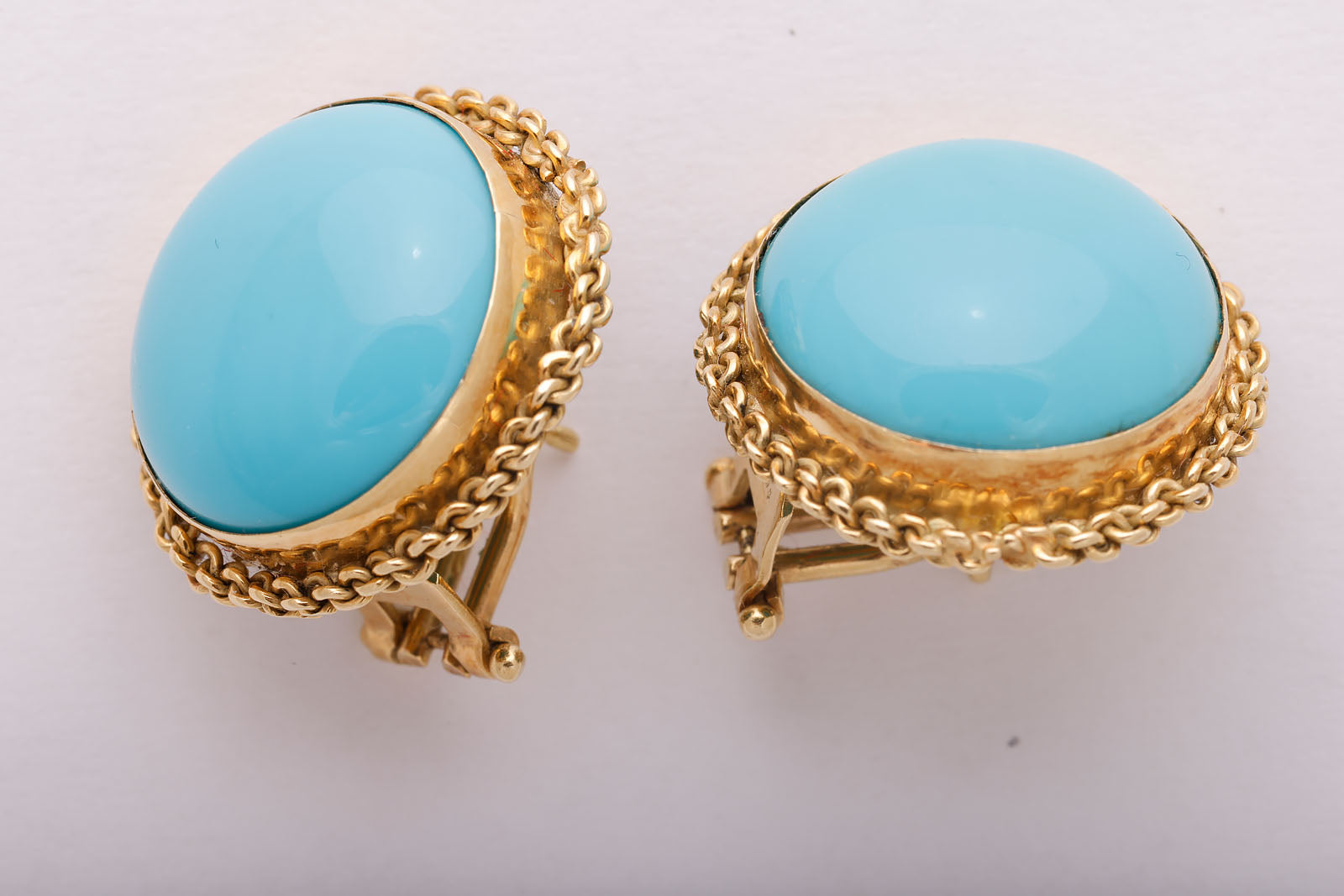 Turquoise and Gold Earrings