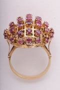 Gold and Ruby Dome Ring