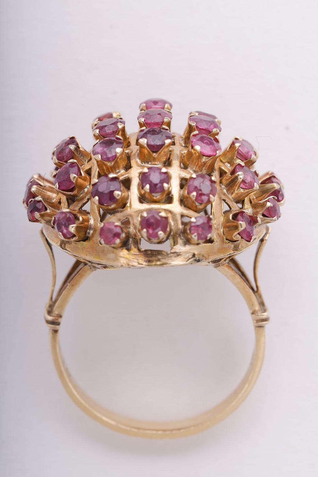 Gold and Ruby Dome Ring