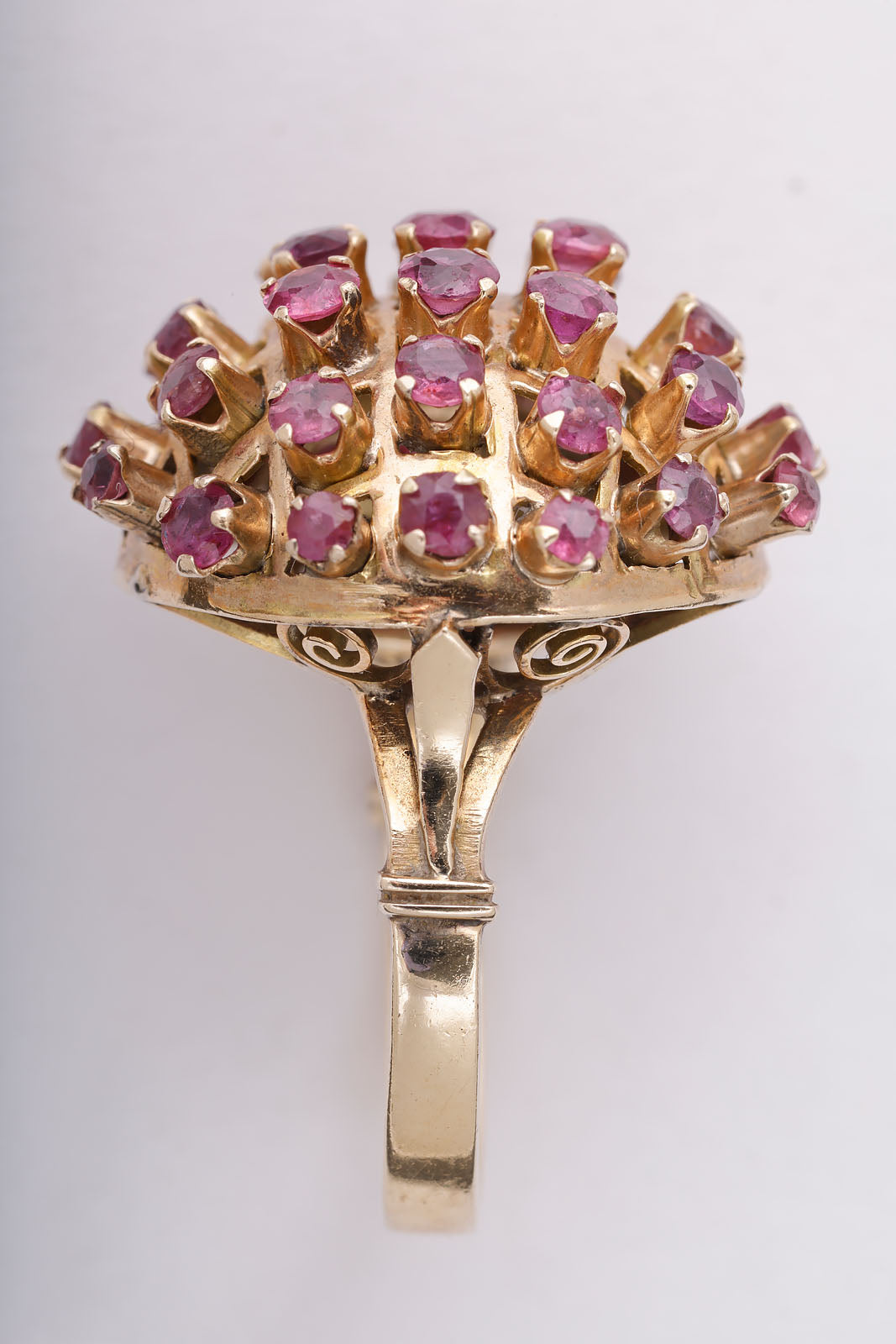Gold and Ruby Dome Ring