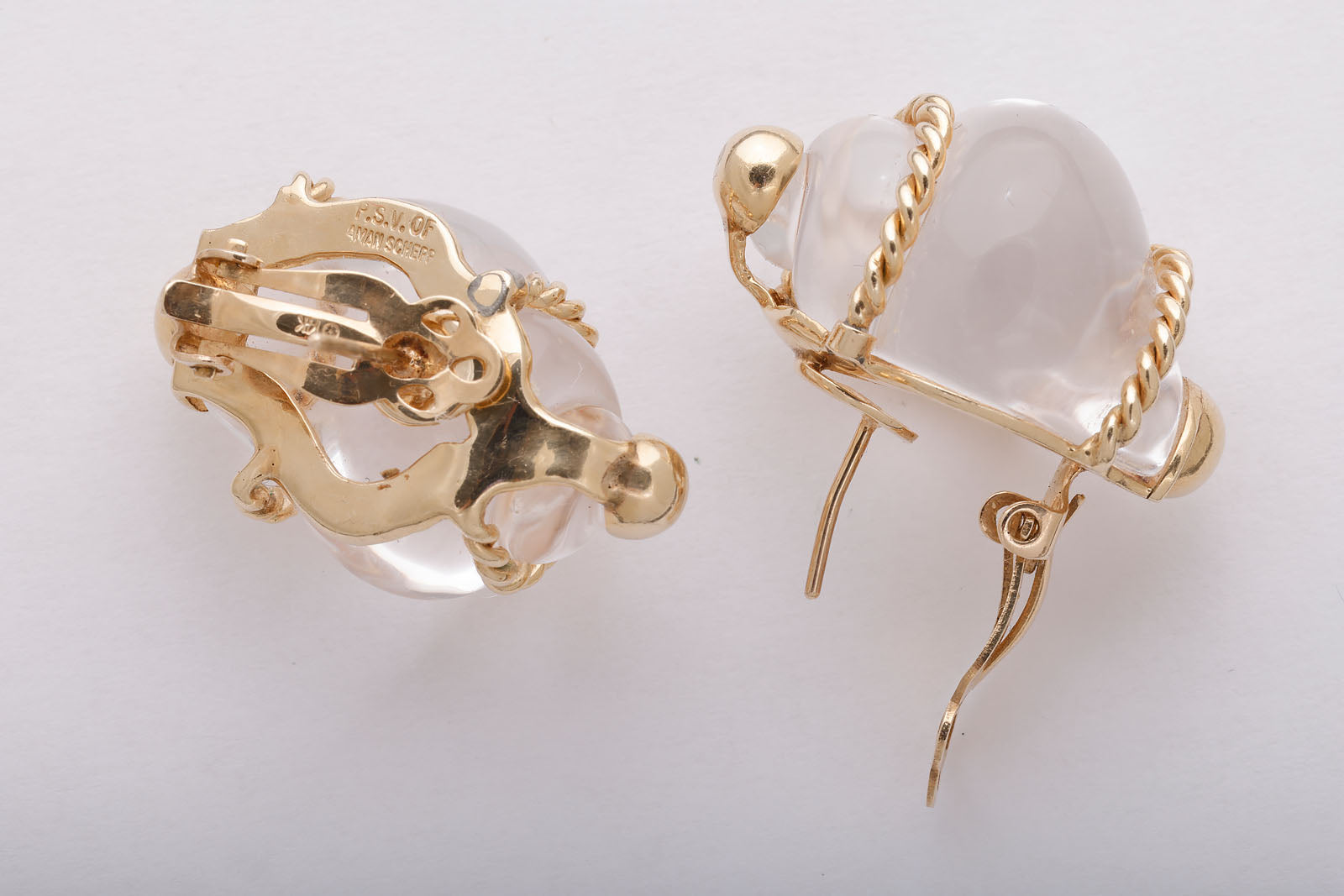 Seaman Schepps Rock Crystal Earrings