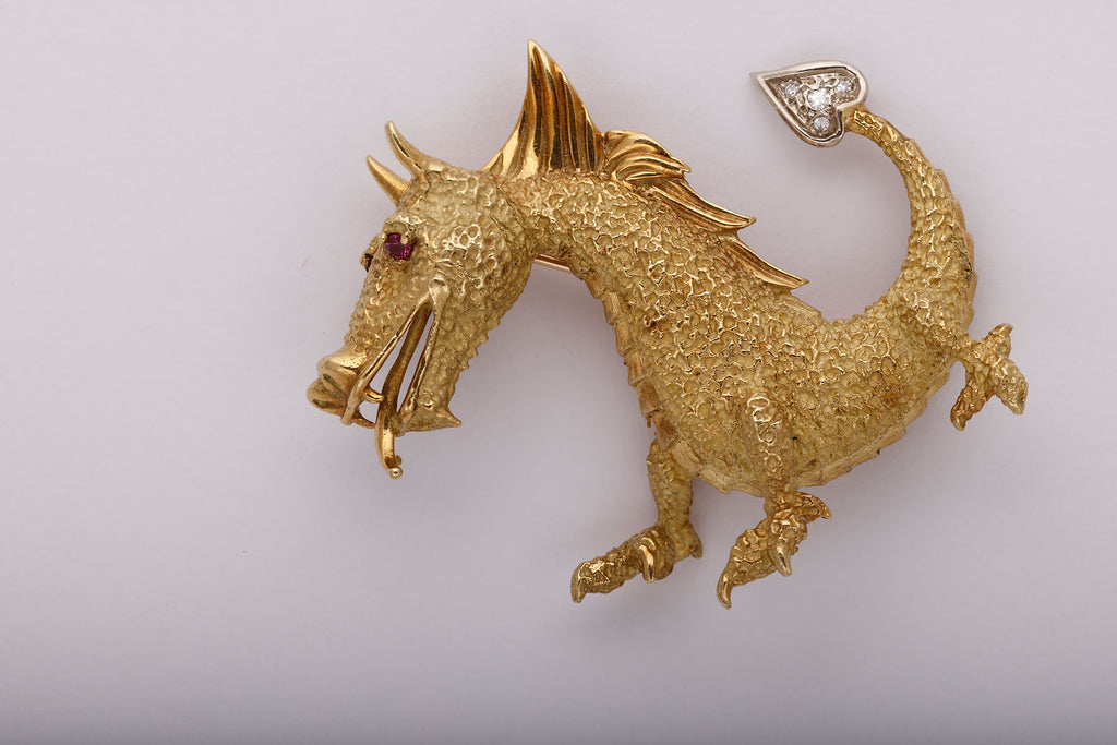 Soret Happy Dragon Brooch