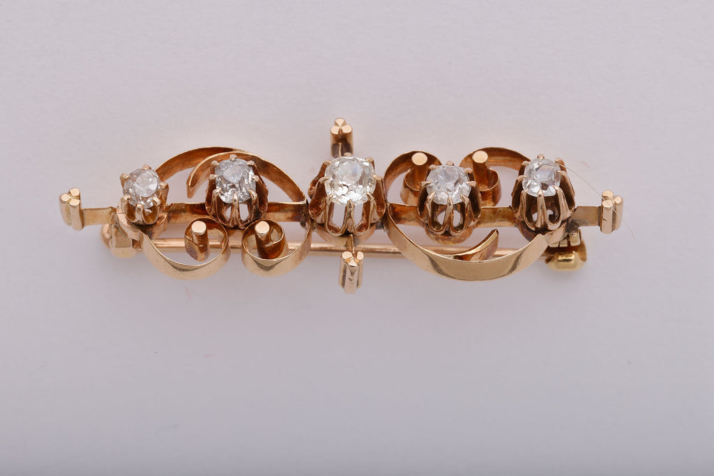 Antique Diamond and Gold Pin