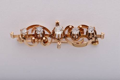 Antique Diamond and Gold Pin