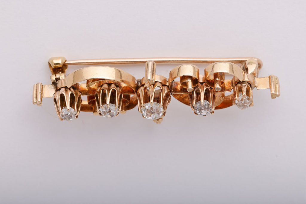 Antique Diamond and Gold Pin