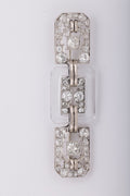 Art Deco Rock Crystal and Diamond pin brooch