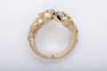 Gold, Ruby, Emerald, and Diamond Chimera Bangle Bracelet