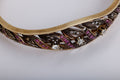 Antique Edwardian Ruby and Diamond Bracelet in Silvered Gold