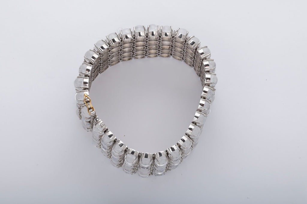 Moonstone and Diamond Bracelet