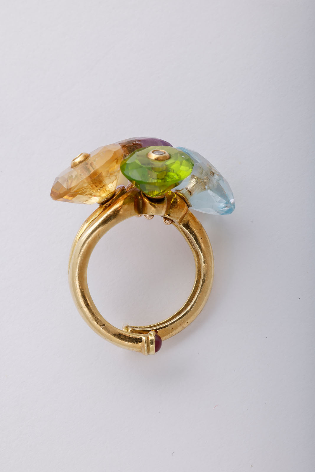Prince Dmitry 'New Look of Chic' Multicolored Gemstone Gold Ring