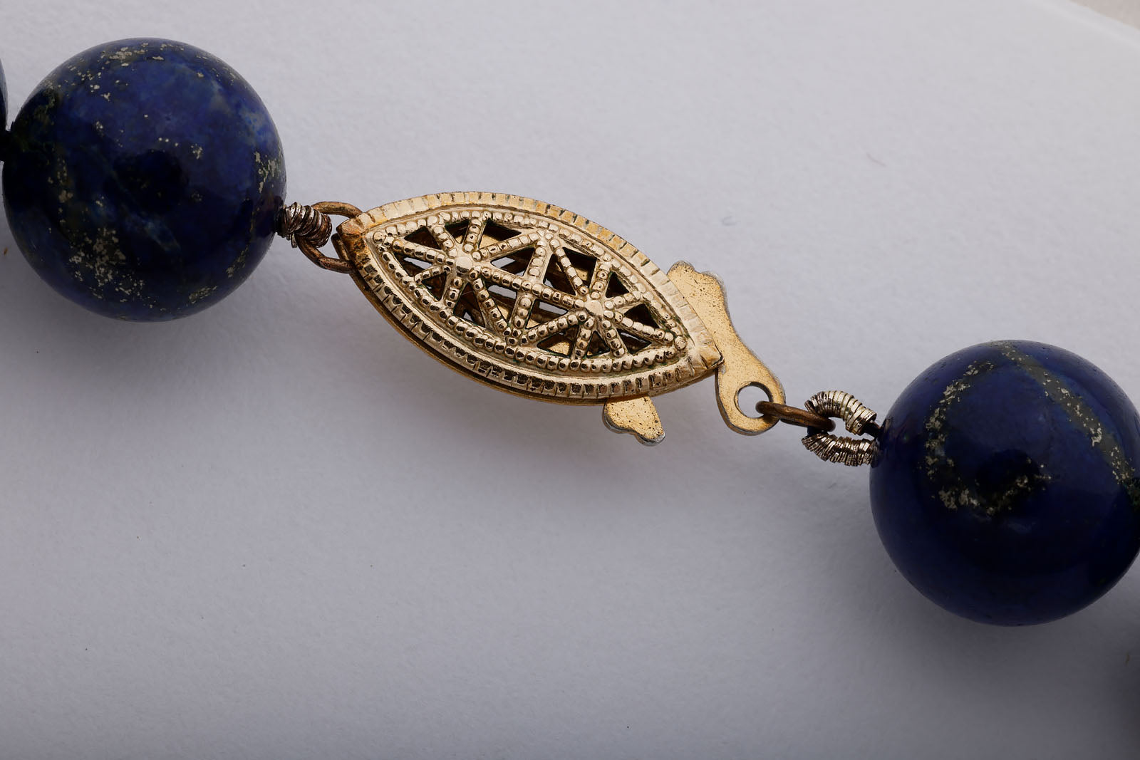 Lapis Lazuli, Pearl, and Gold Satoir Necklace
